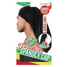 2286BLA Magic Jumbo Plus Super-Long Dreadlocks Spandex Cap
