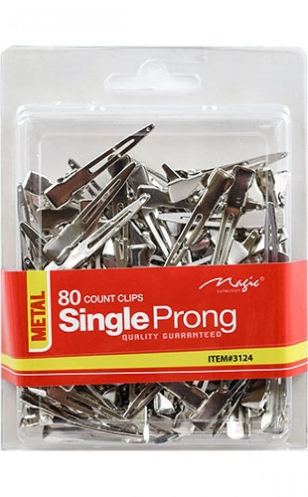 3124 80 Count Metal Single Prong Clips