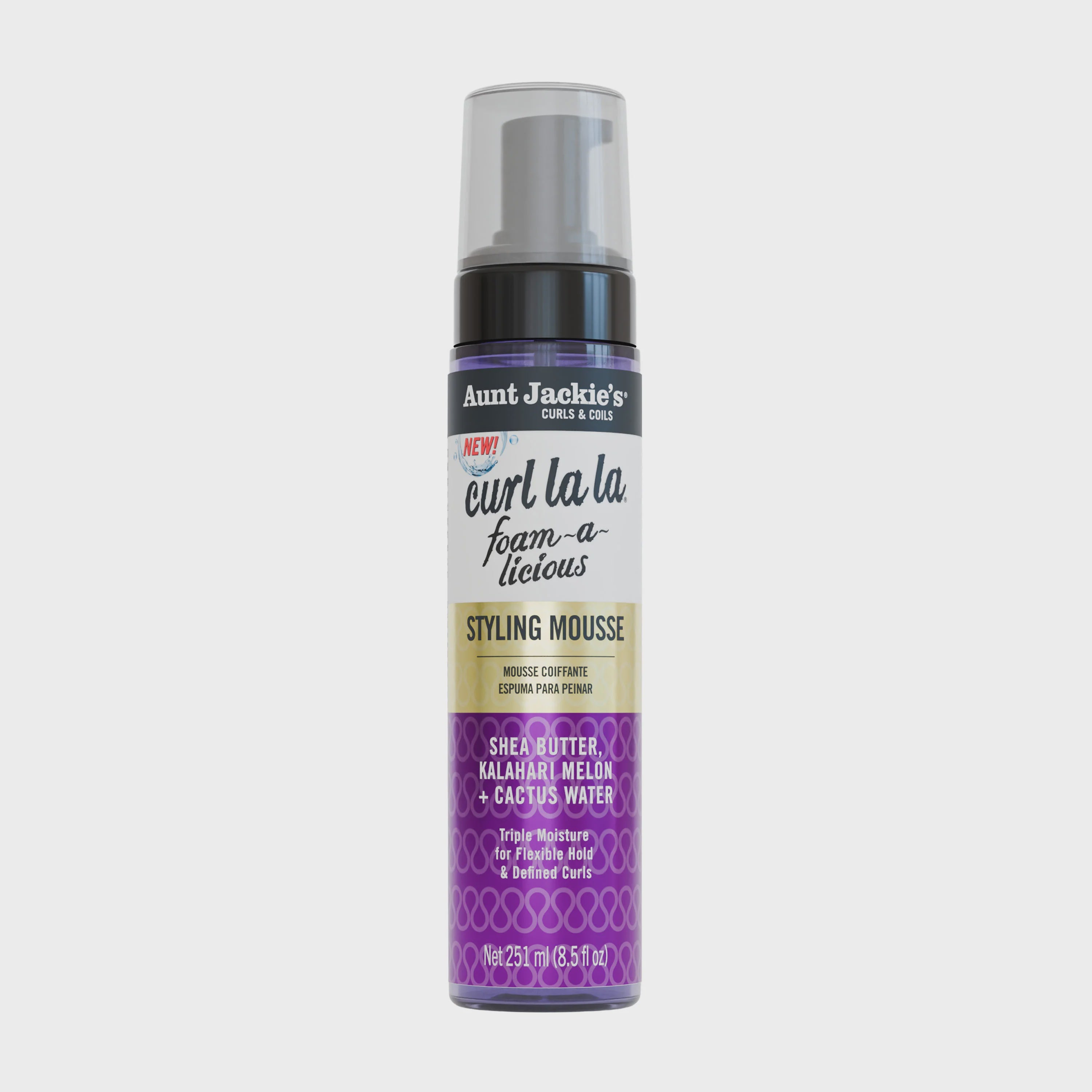 Aunt Jackie's Curls & Coils Curl La La Foam-a-licious Styling Mousse 8.5oz