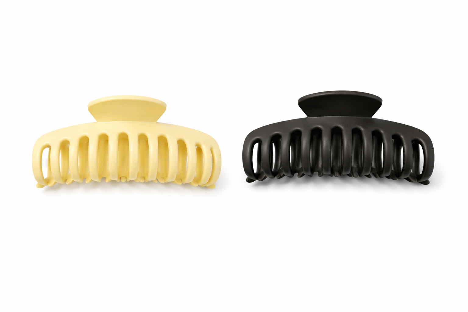 2 Plastic Claw Clips for Hair