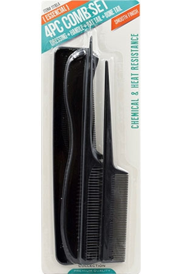 1111BLA 4 Pcs Comb Set