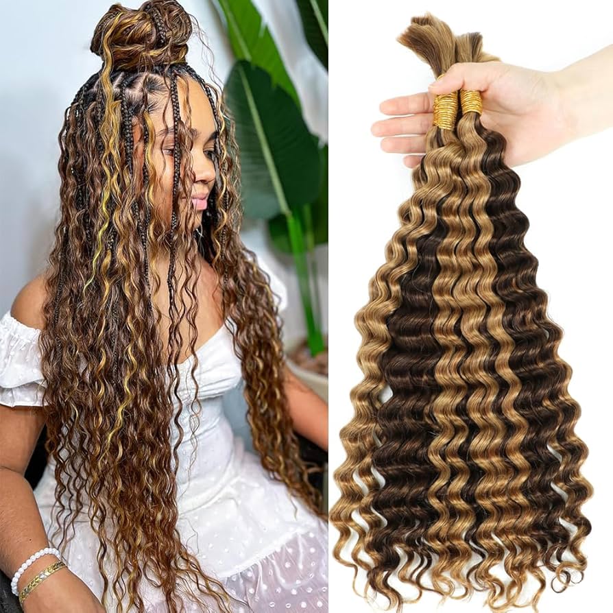 Deep Wave Human Hair Bulk for Boho & Goddess Braids | HAIRGLO