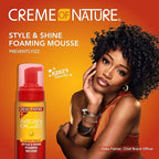Creme Of Nature Argan Oil Style & Shine Foaming Wrap Mousse 7oz