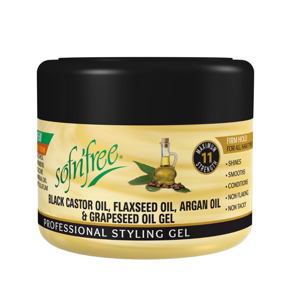 SofnFree Black Castor, Flaxseed, Argan & Grapeseed Gel 250ml