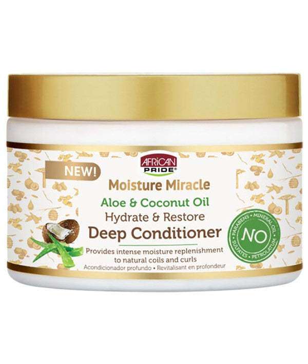 African Pride Moisture Miracle Aloe & Coconut Deep Conditioner 12oz