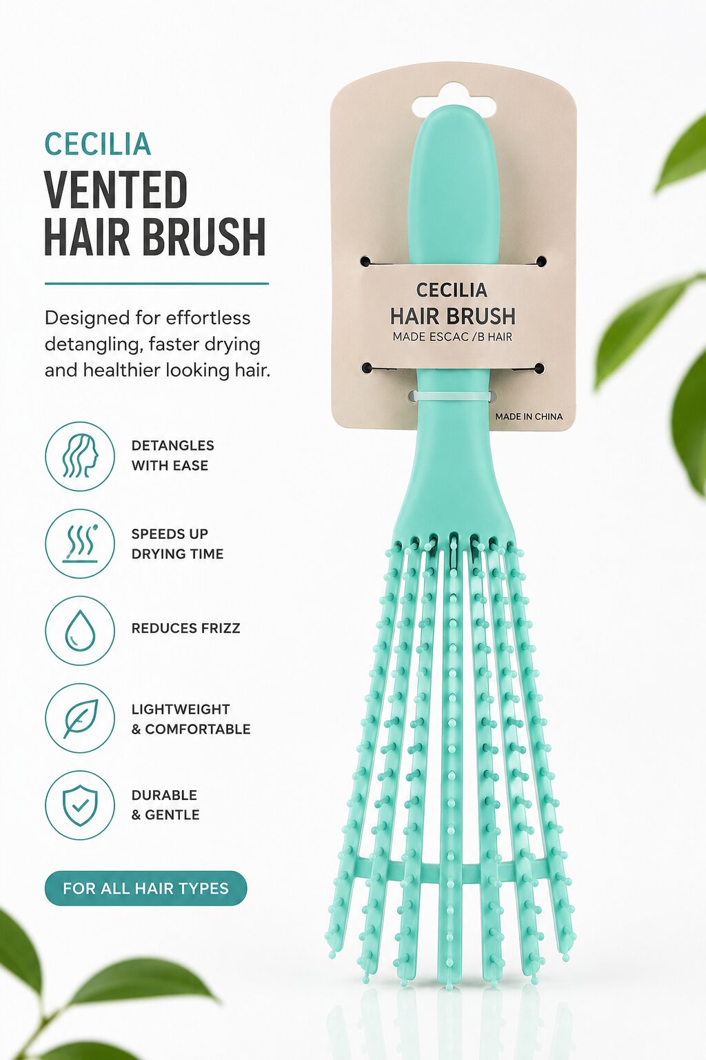Ceceilia Massage Scalp & Hair Flexible Detangling Brush