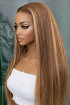Bombshell Blonde Lace Frontal Straight Virgin Hair Wig | HAIRGLO