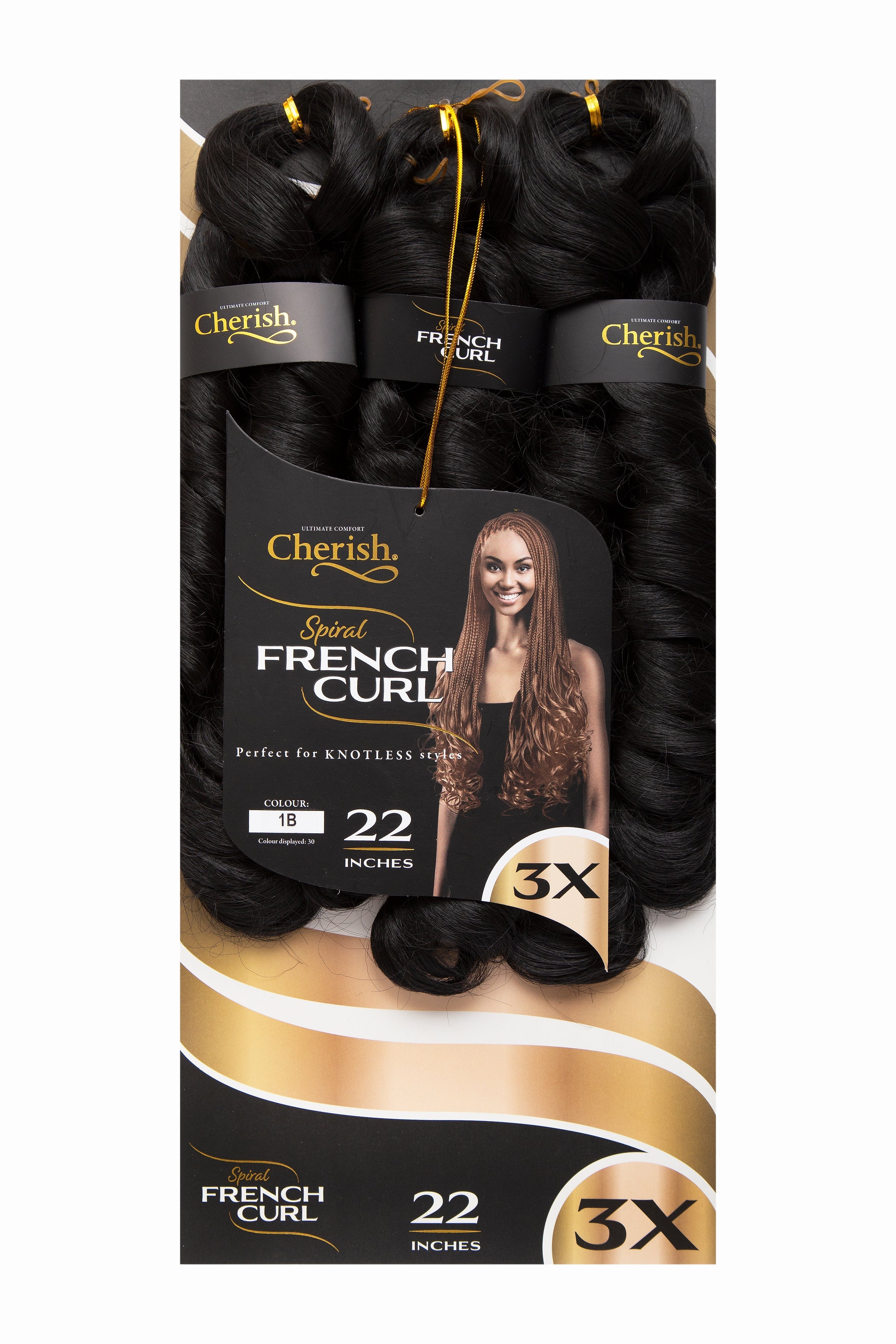 Cherish Bulk 3X Pre-Stretched Spiral French Curl Braiding Hair