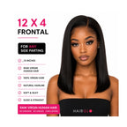 Straight Transparent Lace Virgin Hair Frontal Wig | HAIRGLO