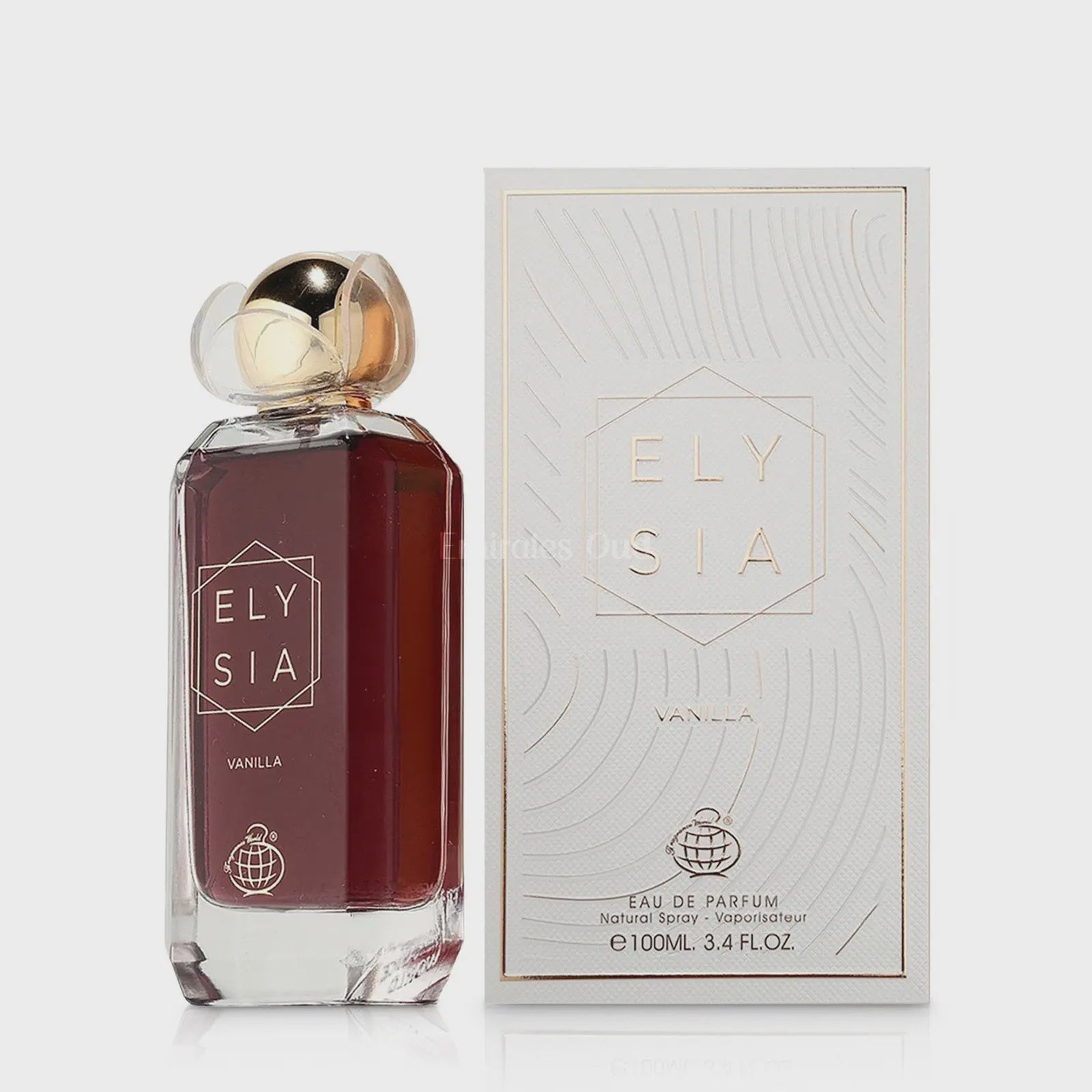 Elysia Vanilla Perfume 100ml Eau de Parfum by Fragrance World with sweet vanilla fragrance notes for long-lasting everyday scent