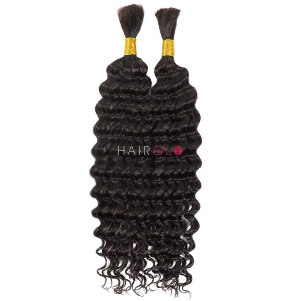 Deep Wave Human Hair Bulk for Boho & Goddess Braids | HAIRGLO