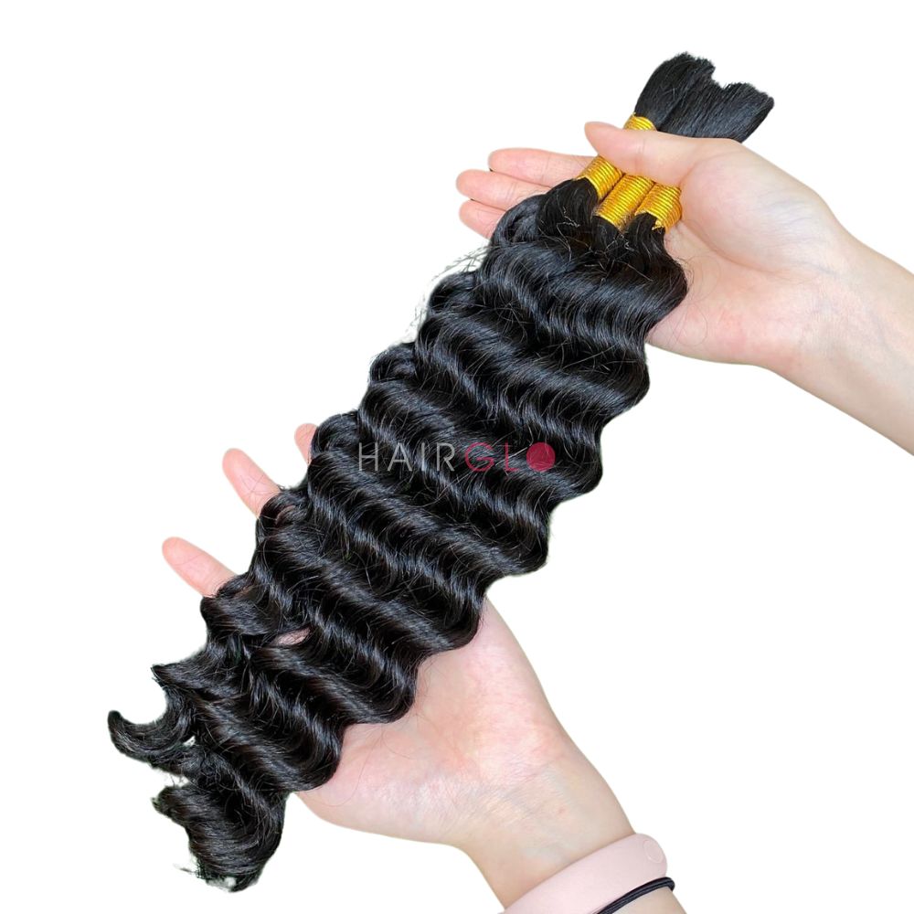 Deep Wave Human Hair Bulk for Boho & Goddess Braids | HAIRGLO