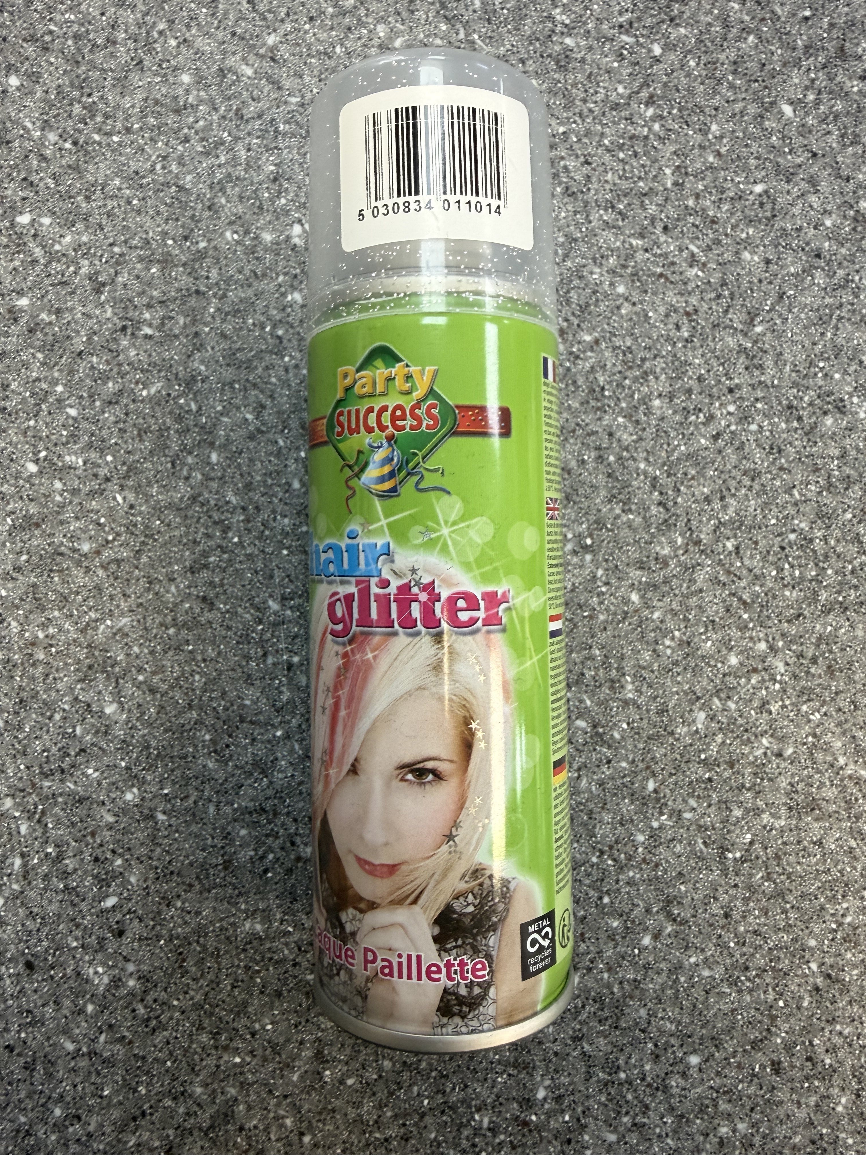 Party Success Temporary Silver Glitter Hair Colour