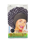 M8003 Black Murry Satin Smooth & Thick Jumbo Bonnet