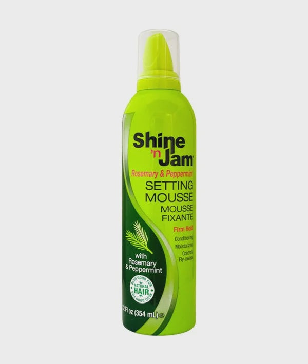 Ampro Shine n Jam Rosemary & Peppermint Firm Hold Setting Mousse 12oz