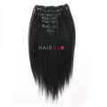 Kinky Straight Virgin Human Hair Clip Ins | HAIRGLO