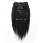 Kinky Straight Virgin Human Hair Clip Ins | HAIRGLO