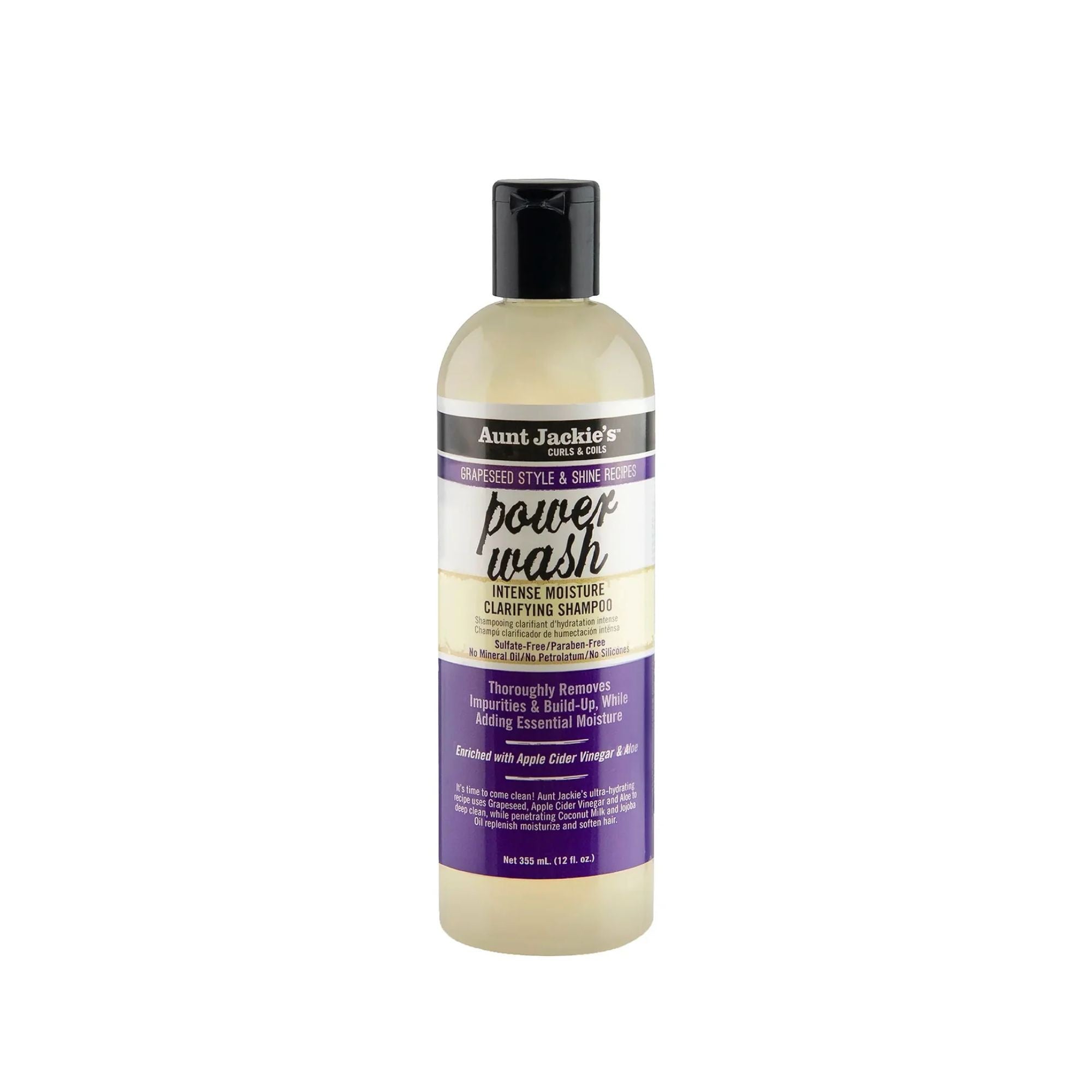 Aunt Jackies Grapeseed Style & Shine Power Wash Intense Clarifying Sha ...