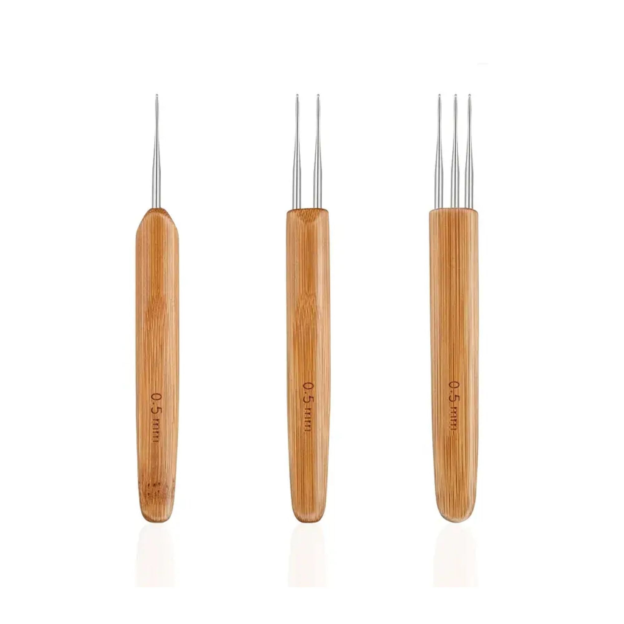 Wooden Handle Dreadlock Needle