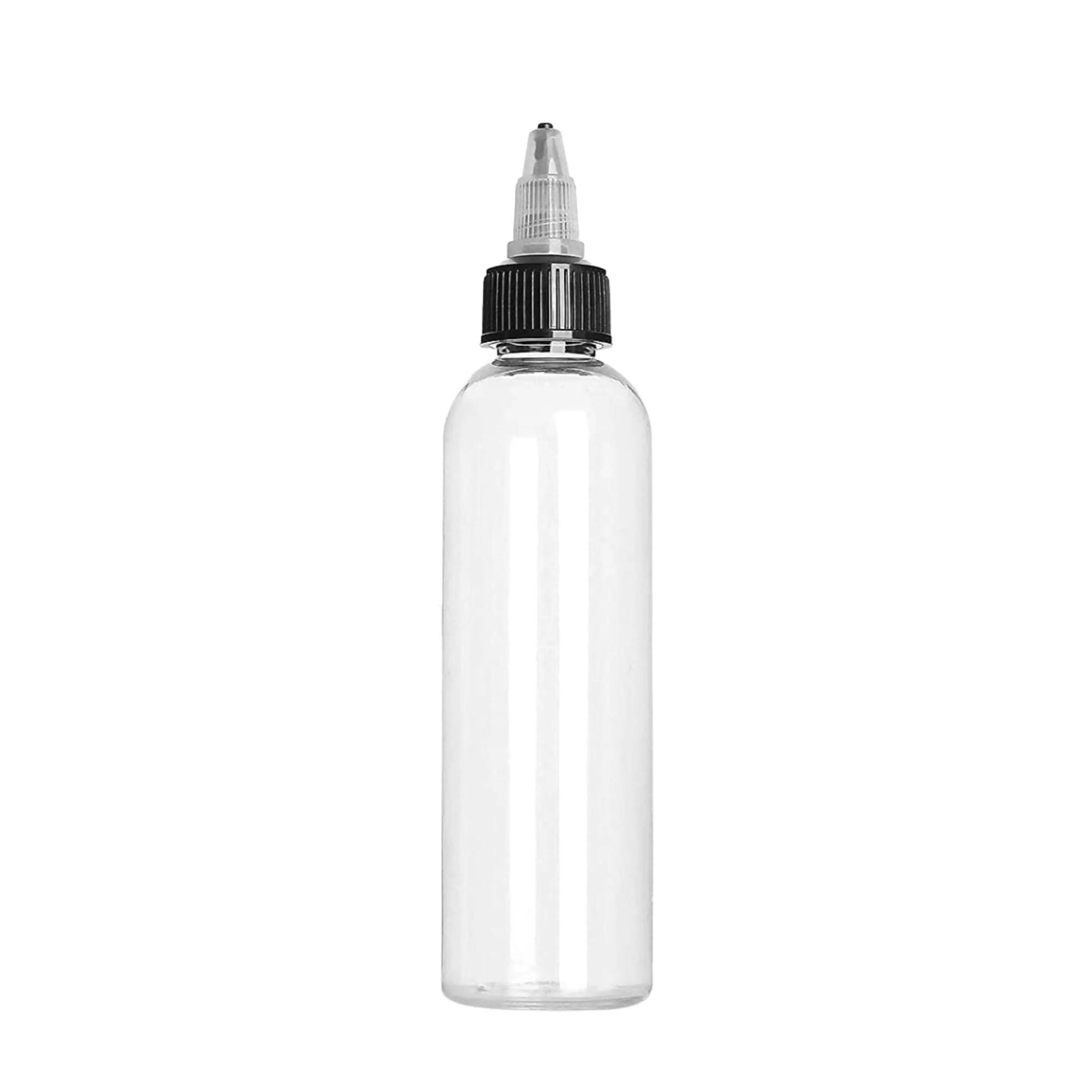 4oz Clear Plastic Squeeze Bottles with Twist-On Cap