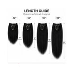 Kinky Straight Virgin Human Hair Clip Ins | HAIRGLO