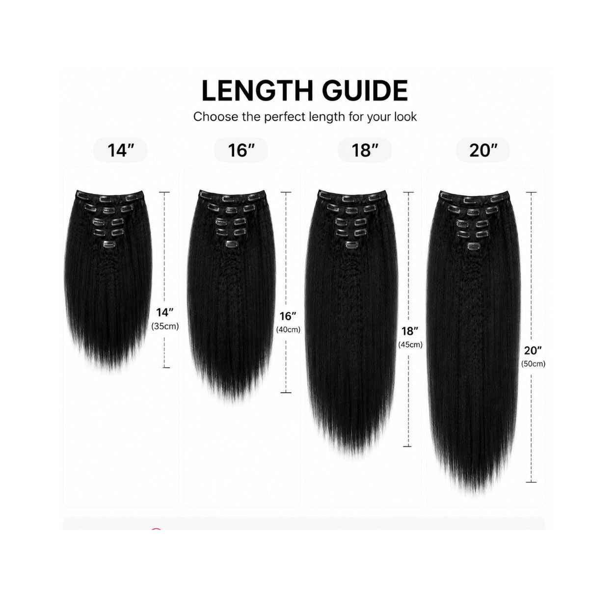 Kinky Straight Virgin Human Hair Clip Ins | HAIRGLO
