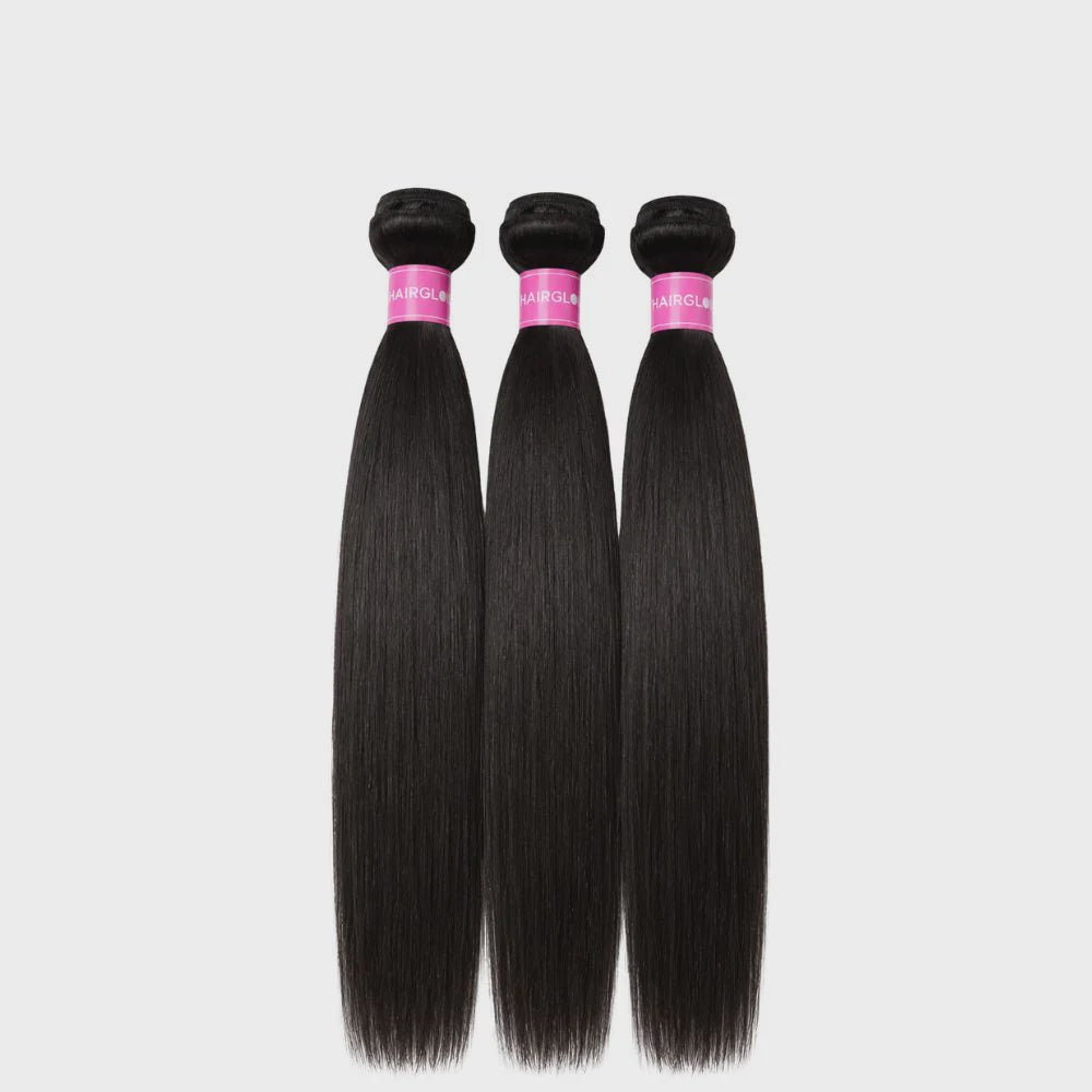 3 Bundle Set | 18" + 18" + 18" Straight Virgin Hair | HAIRGLO
