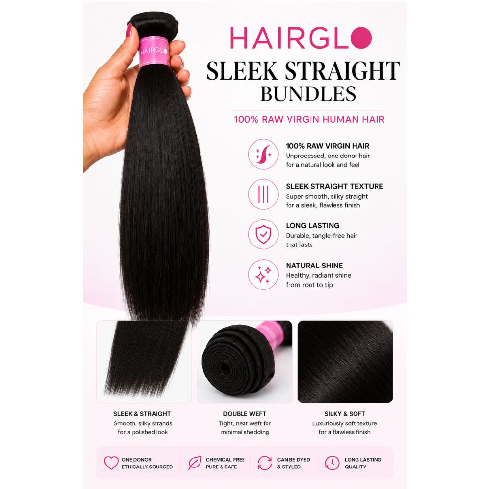 Straight Virgin Hair Bundles | HAIRGLO