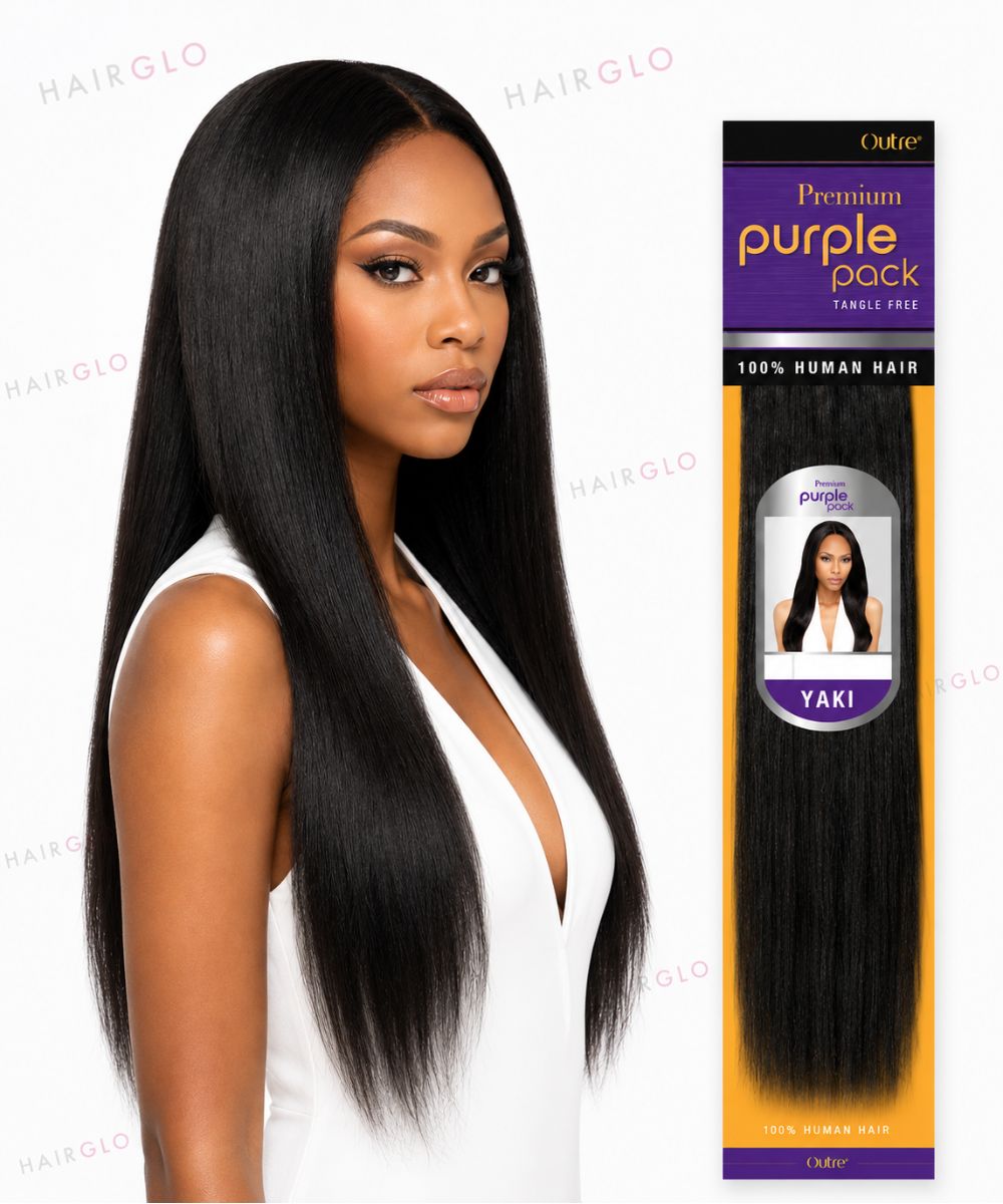 Outre Premium Purple Pack Weave | 100% Yaki Human Hair