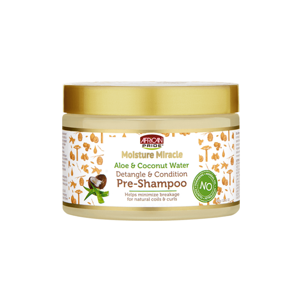 African Pride Moisture Miracle Aloe & Coconut Water Pre-Shampoo 12oz