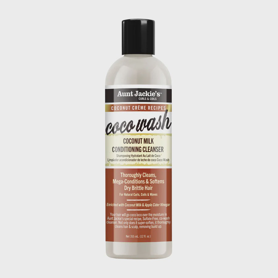 Aunt Jackies Coco Wash Coconut Milk Conditioning Cleanser 12oz