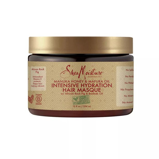 Shea Moisture Manuka Honey & Mafura Oil Intensive Hydration Hair Masque 12oz