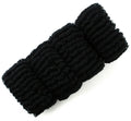 Soft Thick Black Fuzzy Hairbands Pack of 12