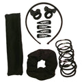 Back to School Clips Black Scrunchie, Clips & Hair Band Set