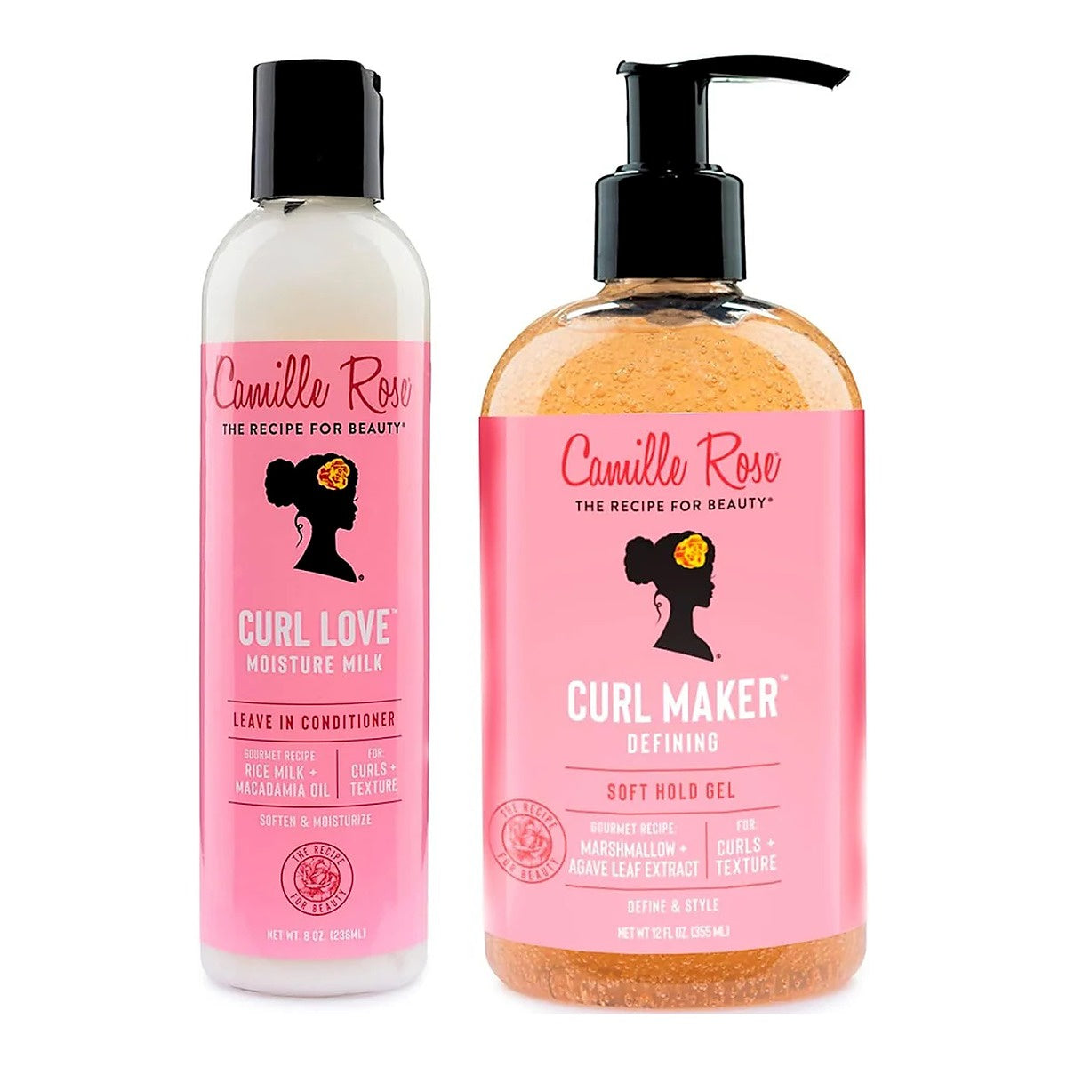 Camille Rose Curl Defining Bundle, Moisture Milk 240ml & Curl Maker 355ml