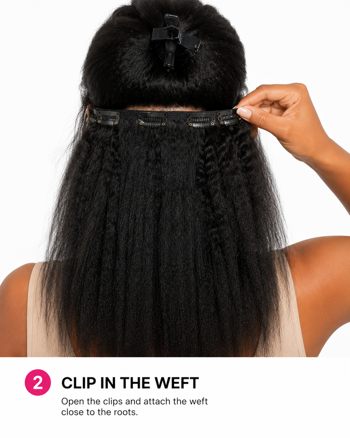 clip in kinky straight human hair