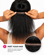 clip in kinky straight human hair