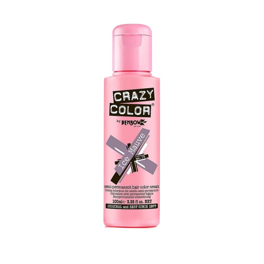 Crazy Color Semi Permanent Hair Colour Cream Ice Mauve 100ml