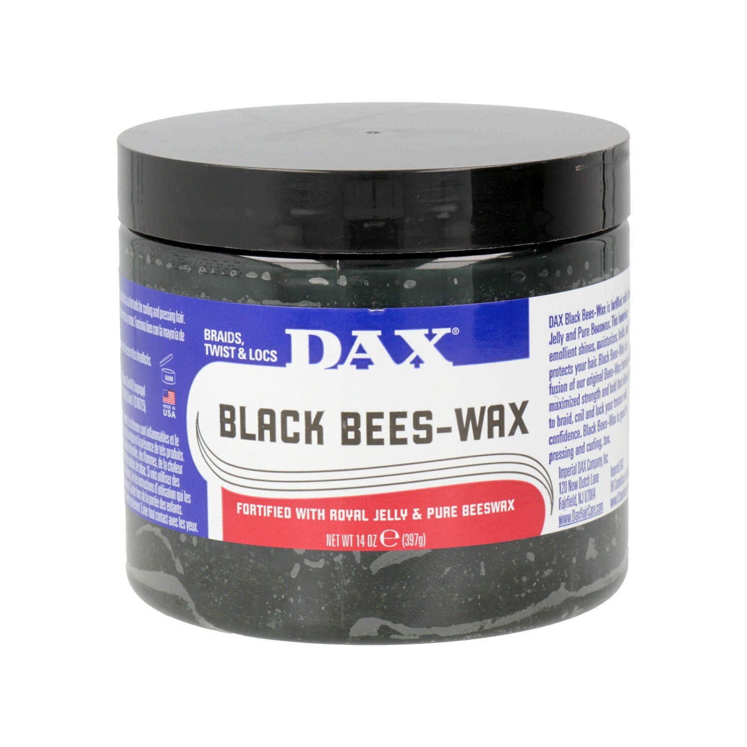Dax Black Beeswax Fortified with Jelly and Pure Beeswax