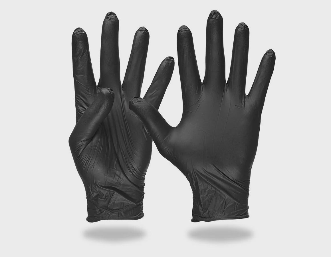 Pair of Black Disposable Gloves