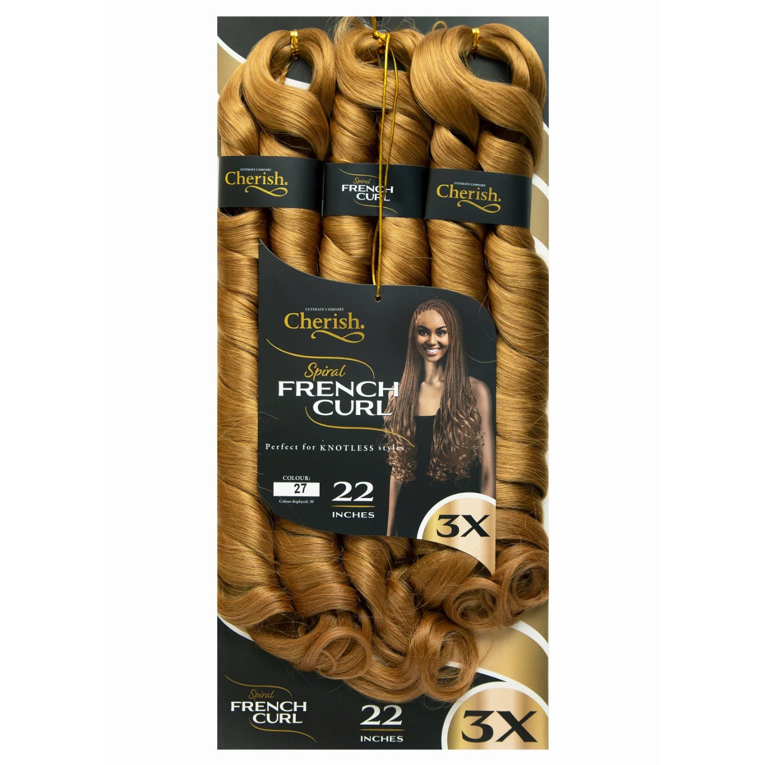 Cherish Bulk 3X Pre-Stretched Spiral French Curl Braiding Hair