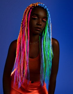 Xpression Pre-Stretched Ultraviolet Glow-In The Dark Braiding Hair 46"