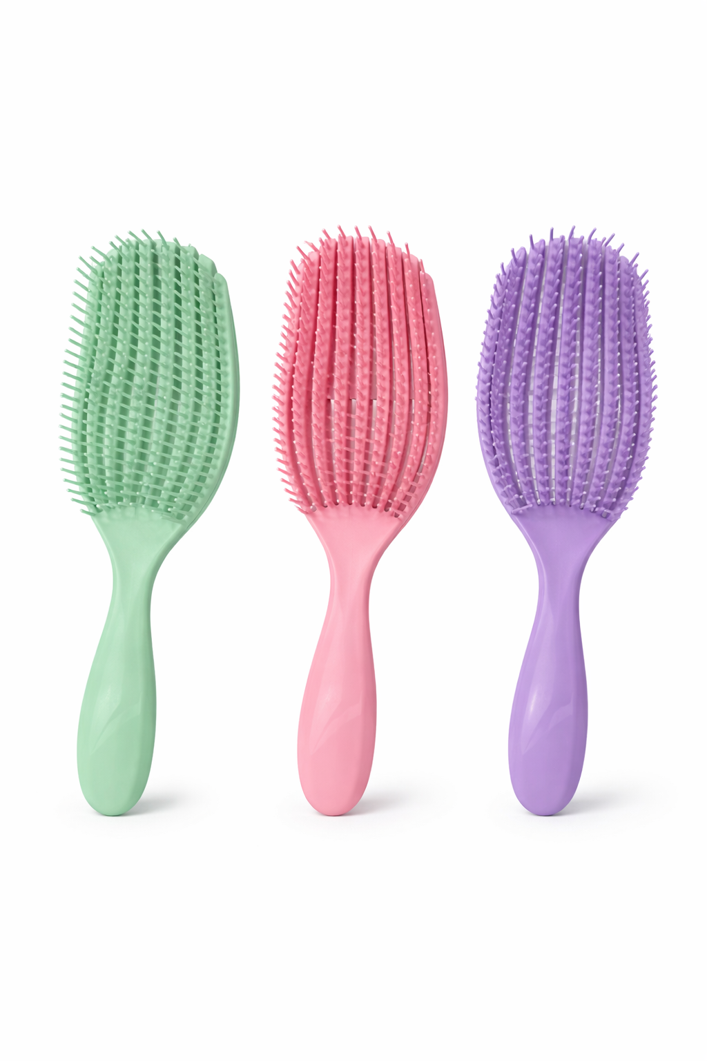 Flexible Curly Hair Detangling Brush with Gentle Bristles