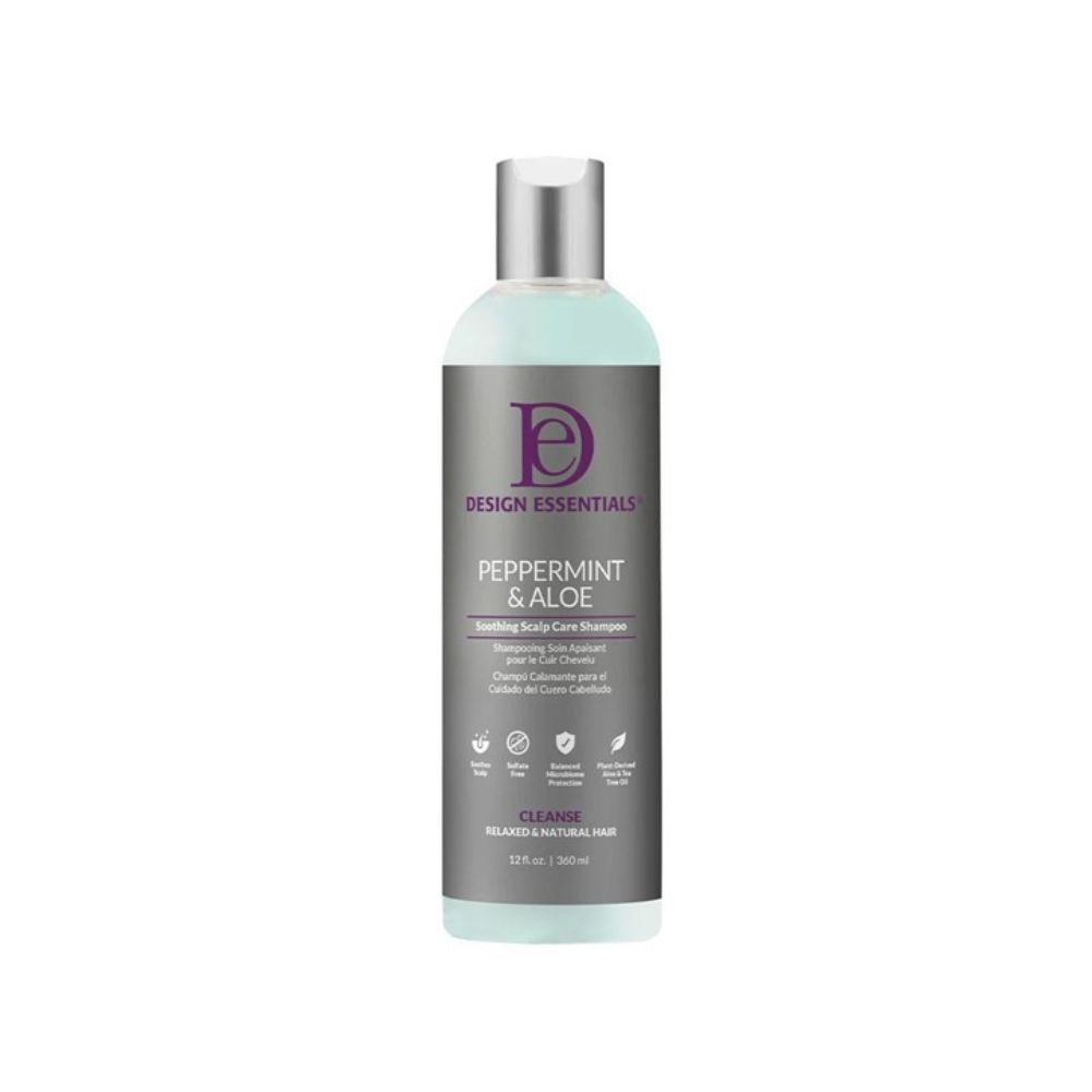 Design Essentials Peppermint & Aloe Soothing Scalp Care Shampoo 12oz