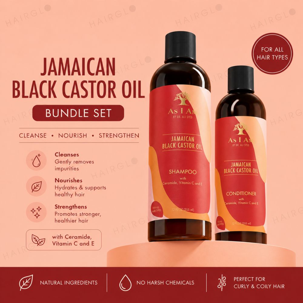 As I Am Jamaican Black Castor Oil Shampoo & Conditioner Set