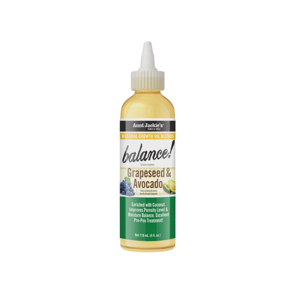Aunt Jackies Balance Grapeseed & Avocado Oil 4oz
