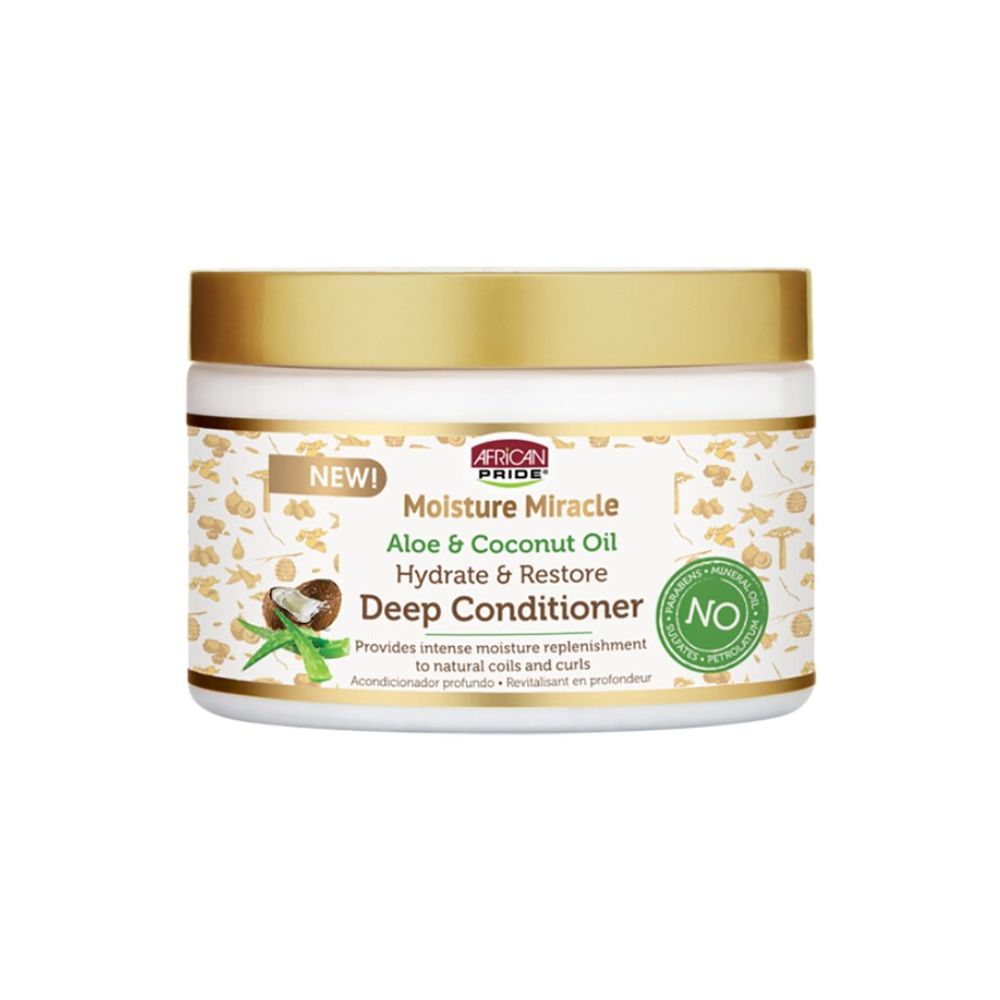 African Pride Moisture Miracle Aloe & Coconut Deep Conditioner 12oz
