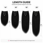 Hair extension length guide with measurements kinky straight virgin hair extensions clip in length