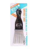 2412 Short Pan Shape Metal Pik Styling Comb