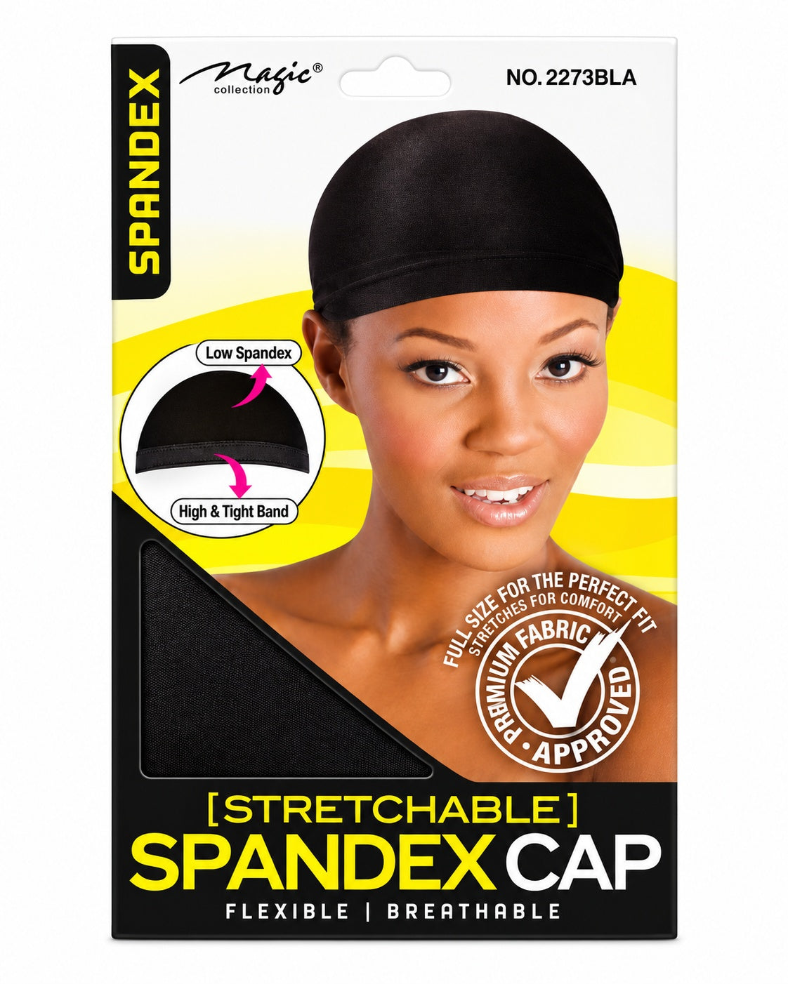 Magic 2273BLA Stretchable Spandex Cap